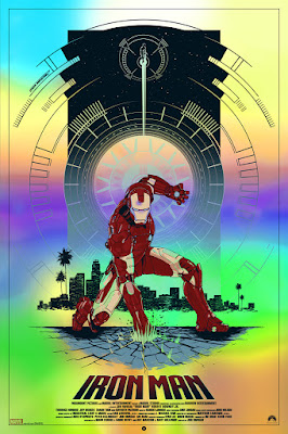 Iron Man Foil Variant Glow in the Dark Screen Print by Matt Ferguson