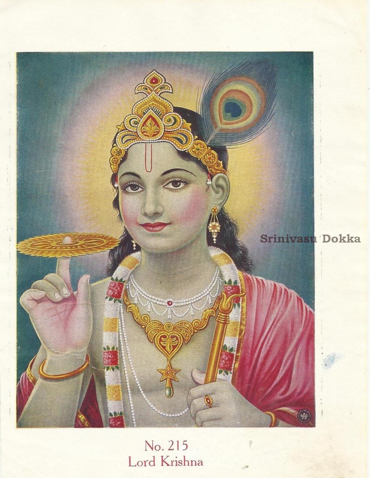 Heritage of India Lord Sri Krishna vintage art print in my collection