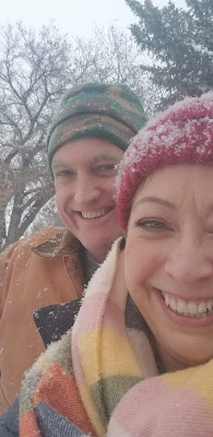 We paused from our shoveling to take a photo. 