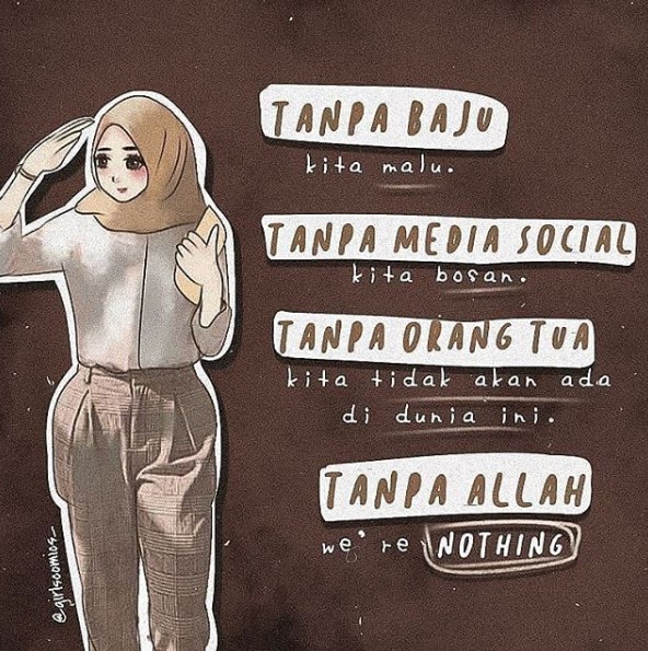 kartun muslimah dp instagram