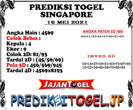 Prediksi Togel Singapura Minggu 16 Mei 2021 Prediksi Togel Jp Hari Ini