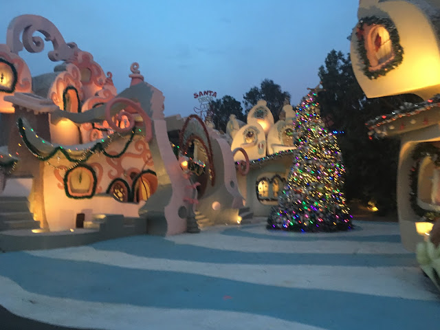 Whoville Set From How the Grinch Stole Christmas At Night Universal Studios Hollywood