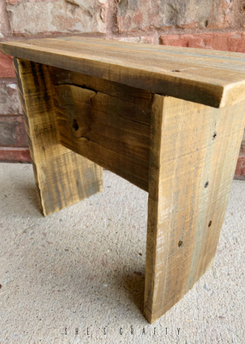 Weathered Wood made into a step stool.