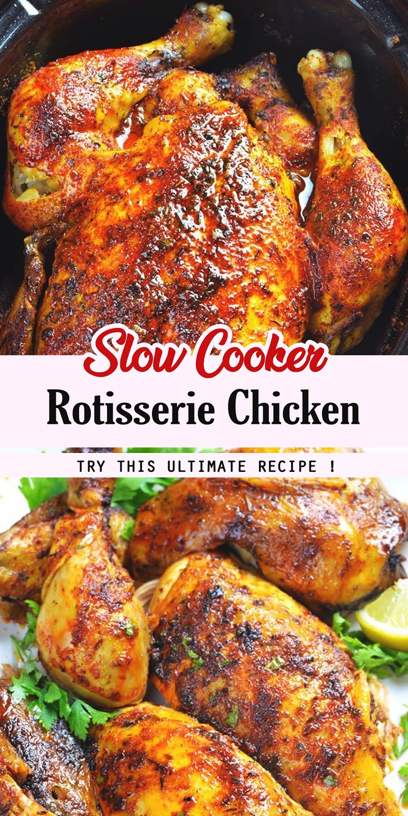 Slow Cooker Rotisserie Chicken 3 SECONDS