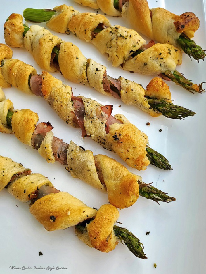 Prosciutto Asparagus Spirals What's Cookin' Italian Style Cuisine