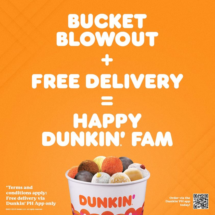 Manila Shopper: Dunkin' Munchkins Bucket Delivery Promo: Apr 30 2021