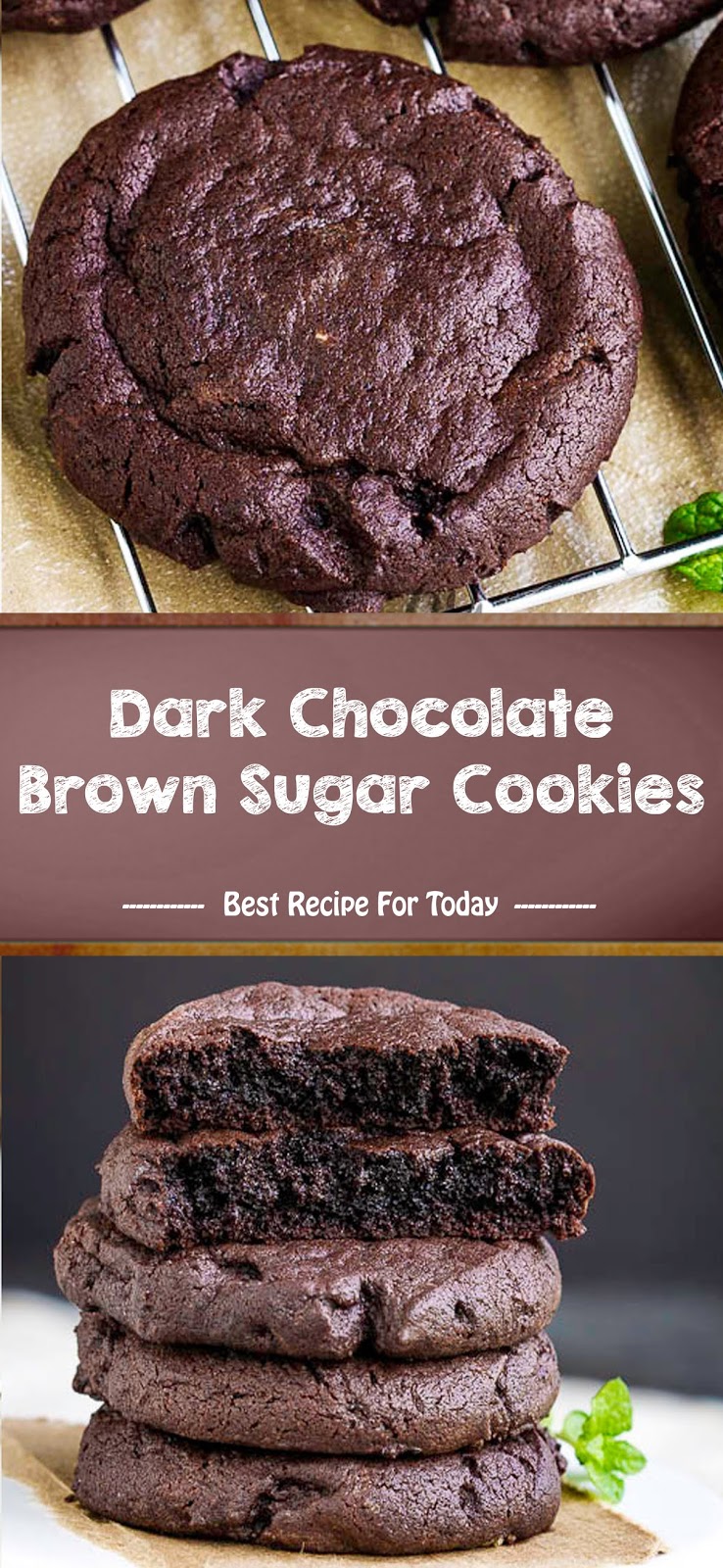 Dark Chocolate Brown Sugar Cookies