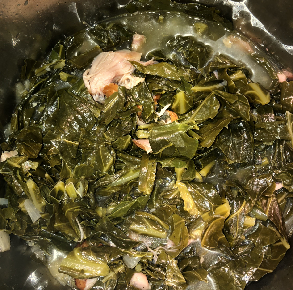 Collard Greens with Smoked Turkey Legs