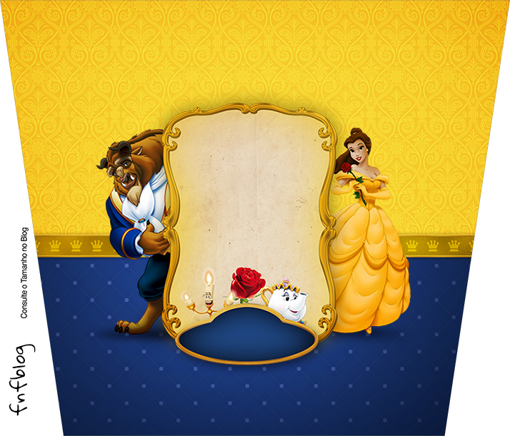 Fiesta de La Bella y la Bestia Etiquetas para Candy Bar para Imprimir