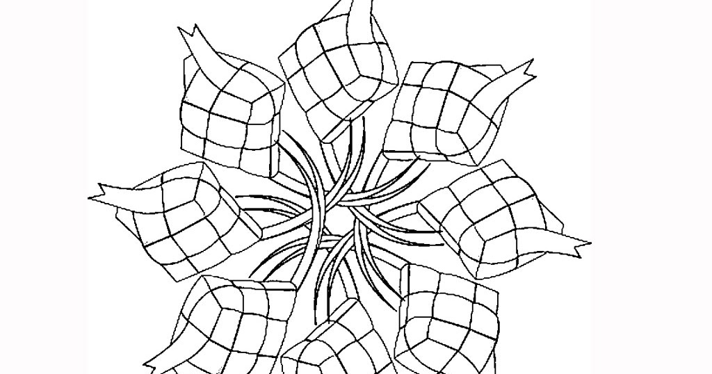 Mewarnai Gambar Sketsa Ketupat Terbaru - KataUcap