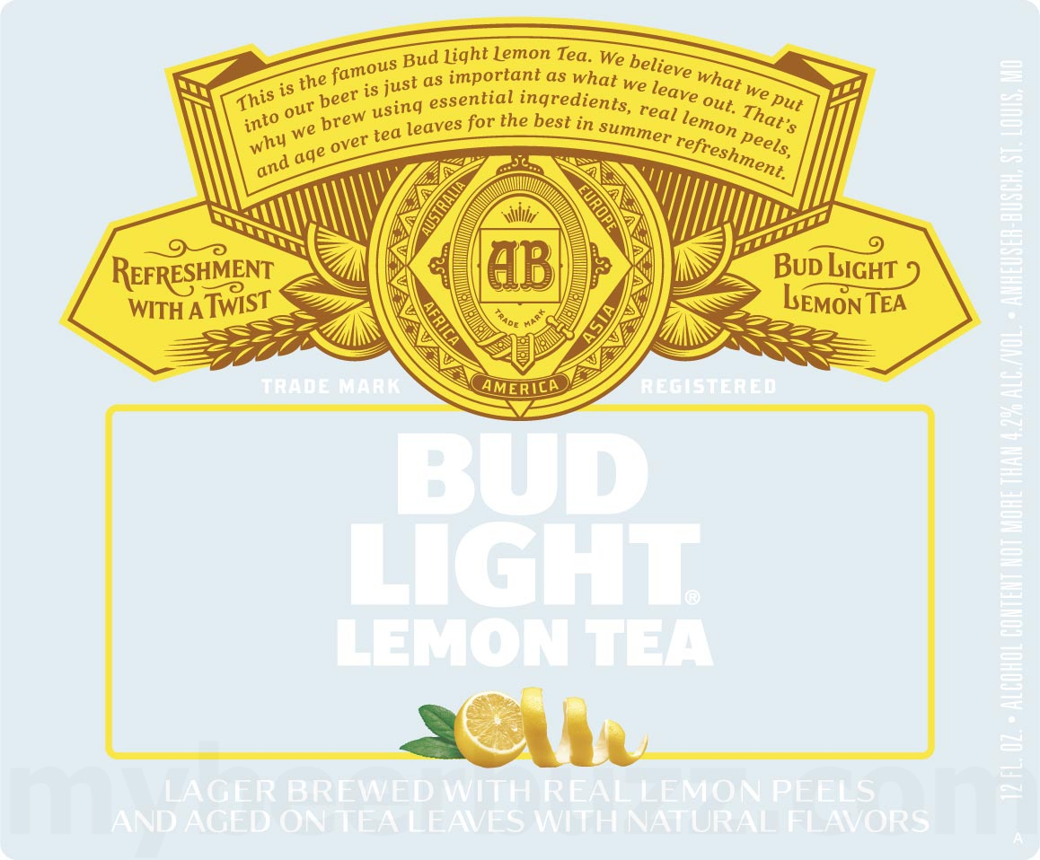 Anheuser Busch Adding Bud Light Lemon Tea Cans & Bottles mybeerbuzz
