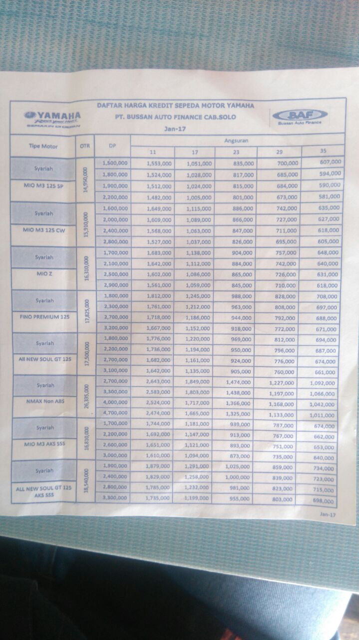 Brosur Kredit Motor Yamaha Solo Kredit Motor Yamaha Murah Di Solo Wa 081906415825
