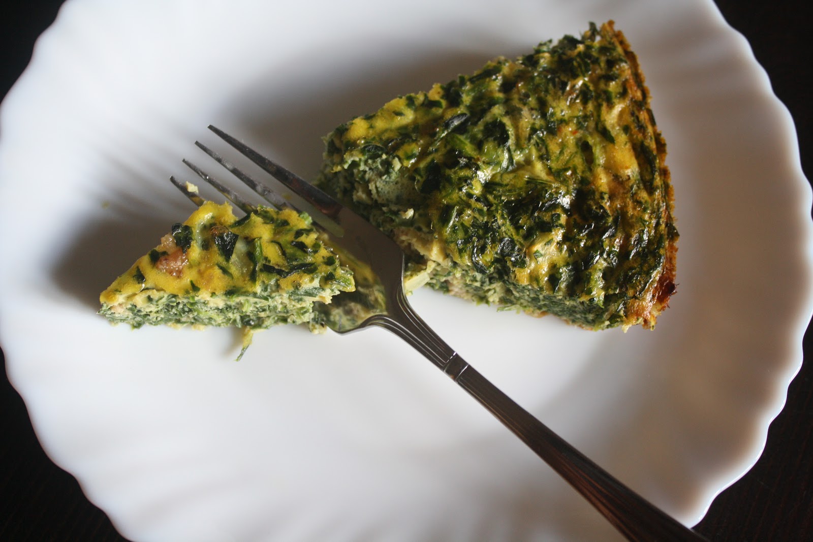 Live Free From: CRUSTLESS QUICHE WITH SPINACH & SAUSAGE
