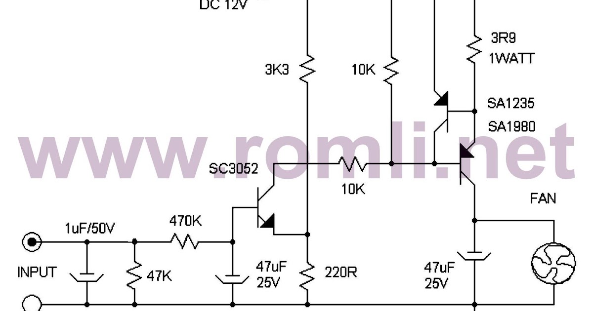  Skema rangkaian kipas angin untuk power amplifier