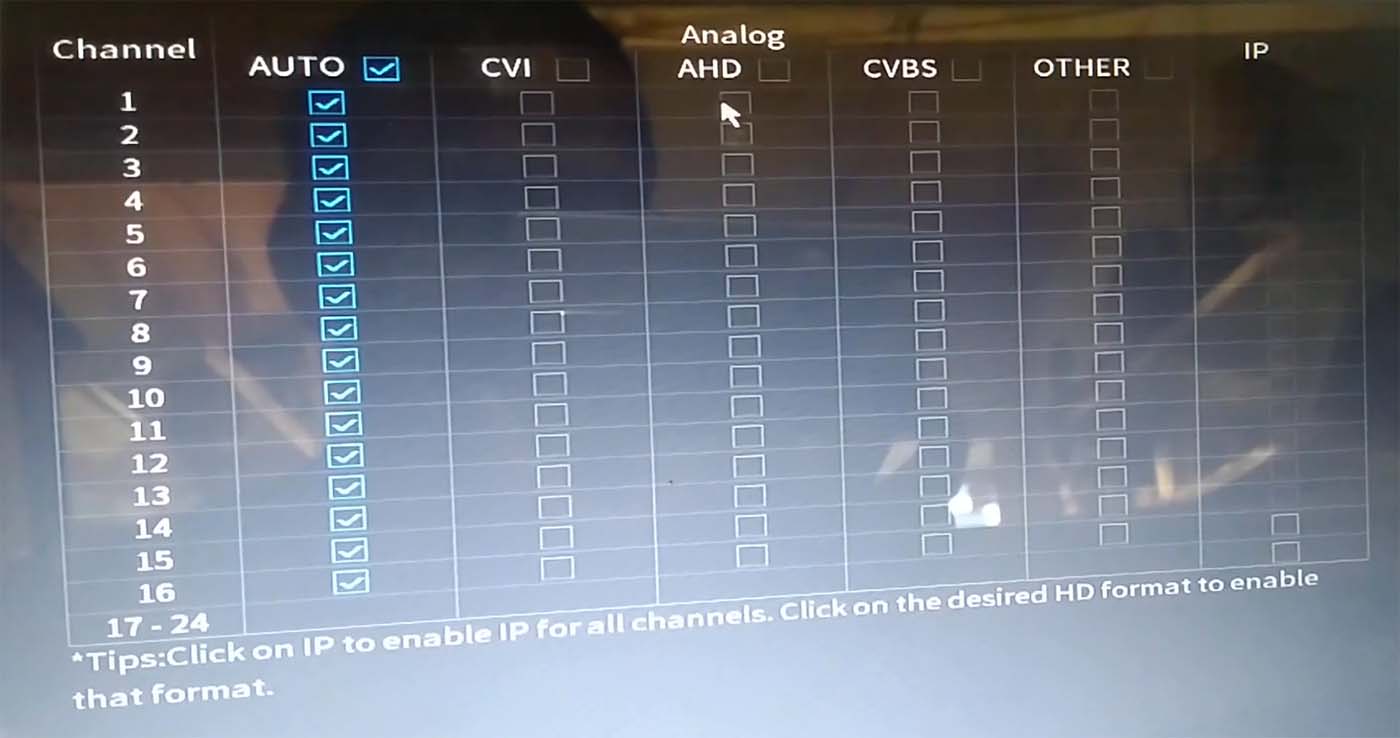 Dahua Invalid Camera Format