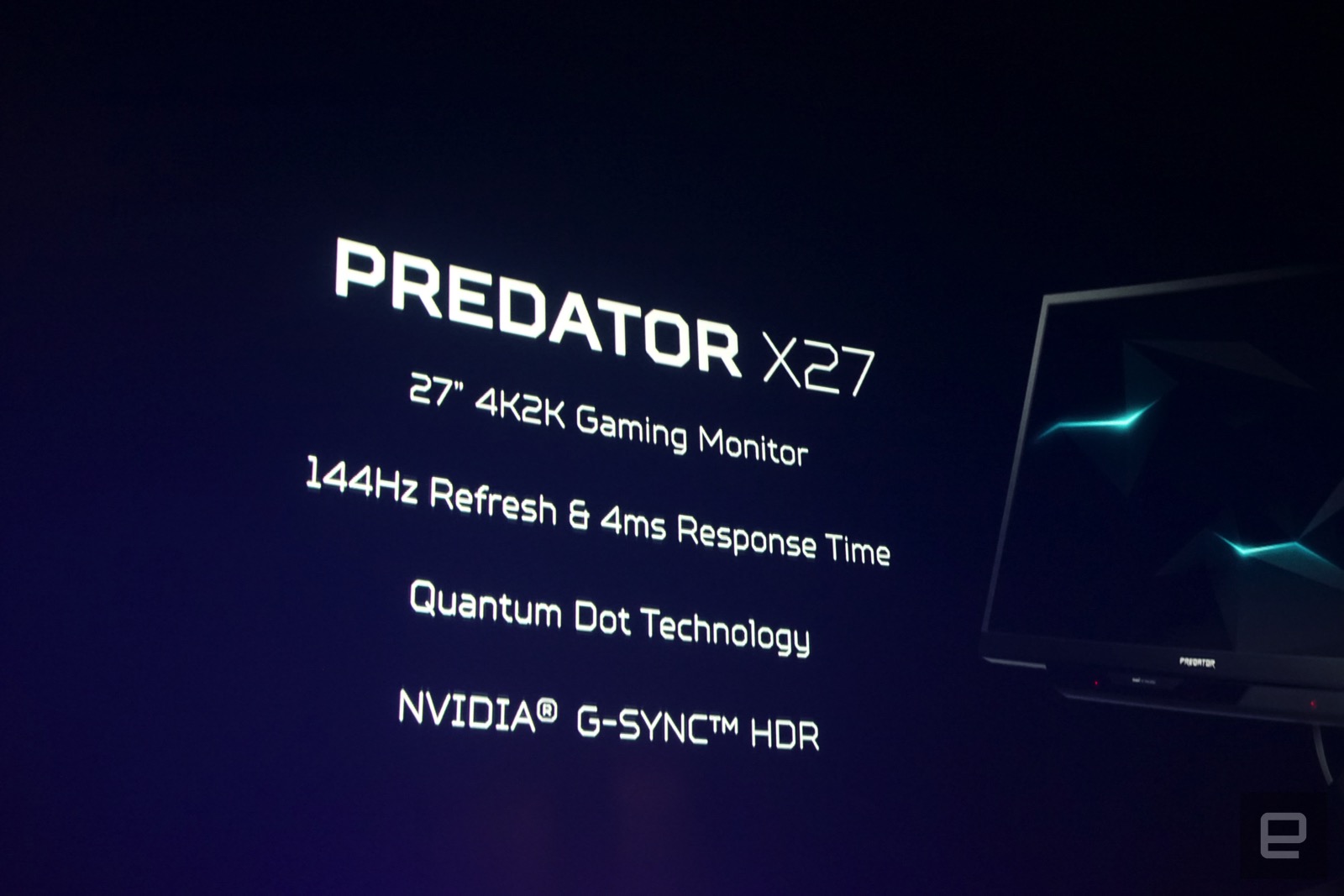 الإعلان عن شاشة Acer Predator X27 الجديده بدقة 4K HDR إختيار جيد لعشاق الألعاب