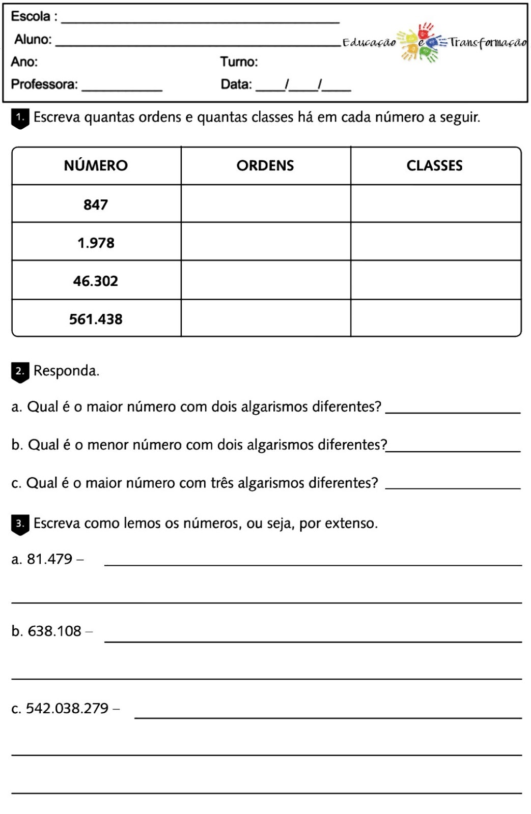 Como trabalhar o sistema de numeração decimal #SND 
