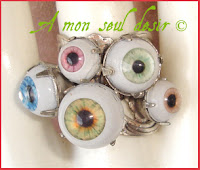 bague oeil yeux cyclope zombie day of the dead eye eyes ring gothic goth