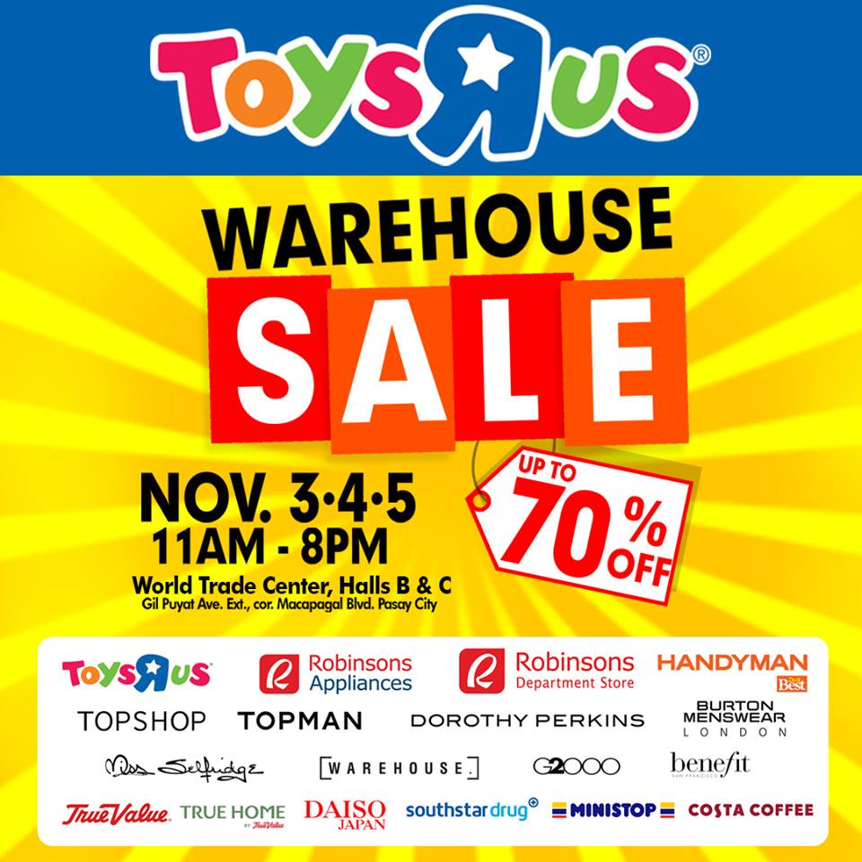 Manila Shopper: Robinsons Group Warehouse SALE: Nov 2017