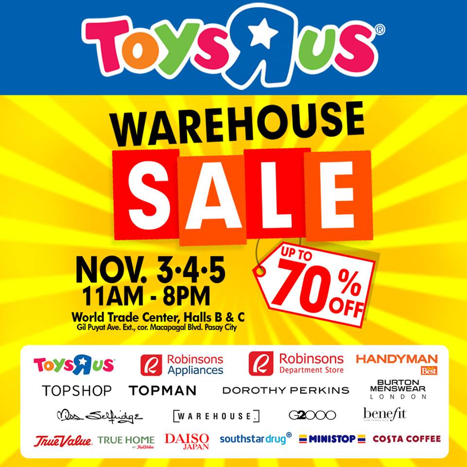 Manila Shopper Robinsons Group Warehouse SALE Nov 2017