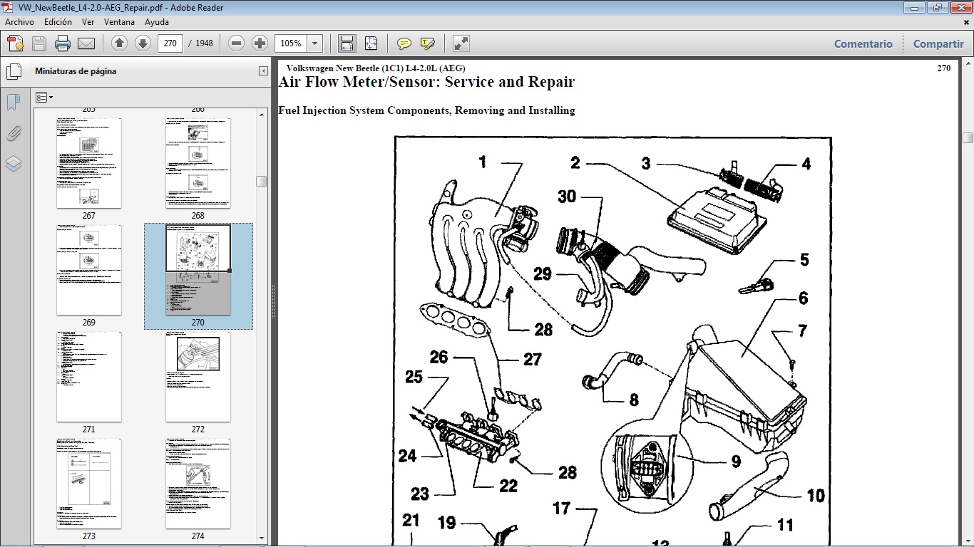 Manuales de Taller de VW VW New BEETLE con motor 4 cil. 2.0 Manuales de Taller de VW VW New BEETLE con motor 4 cil. 2.0