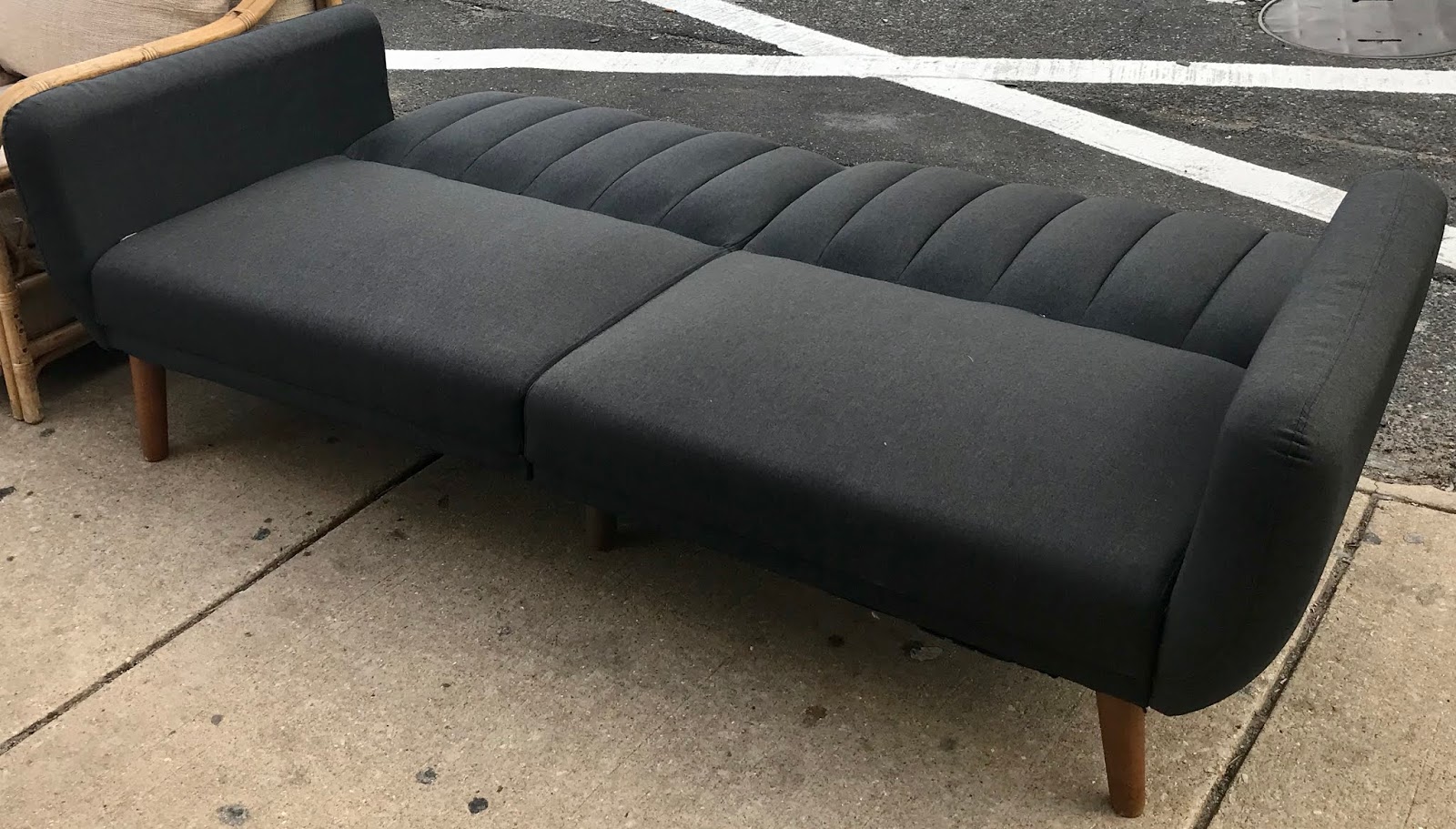 Uhuru Furniture & Collectibles 470090 Dark Gray Futon 175 SOLD