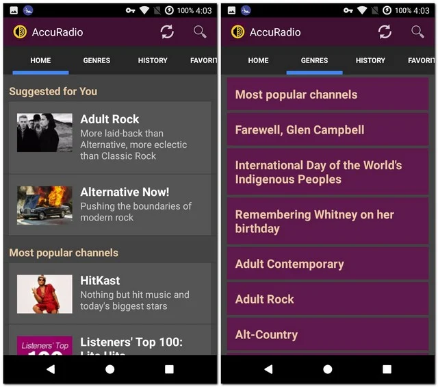 free radio app for android