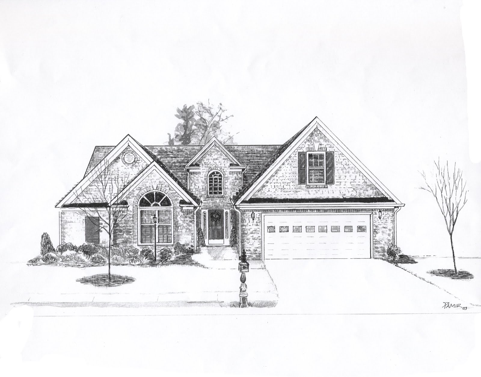 drawing of house from up 3D Drawing