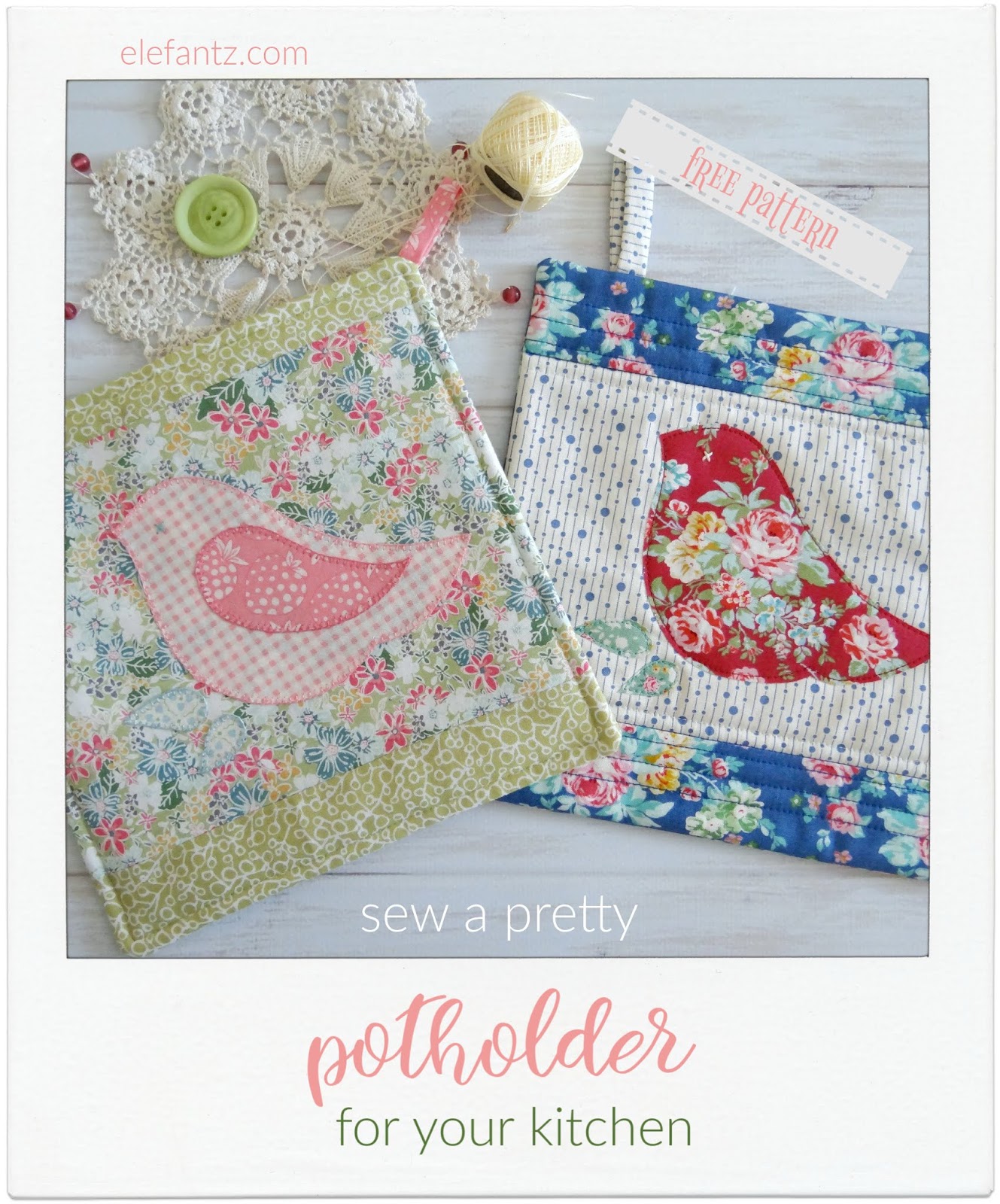 How to Sew Last Minute Potholders (from UFO quilt blocks!)