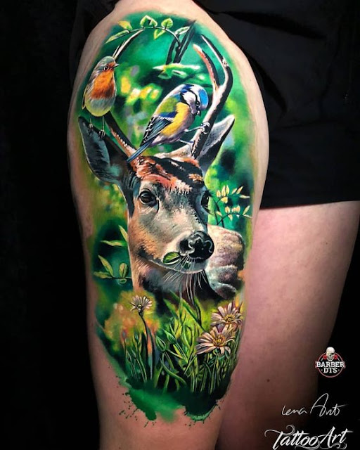 nature tattoo healed