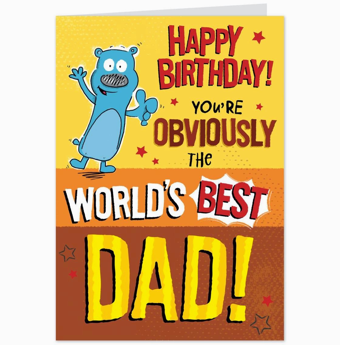 Printable Birthday Card For Dad Printable World Holiday