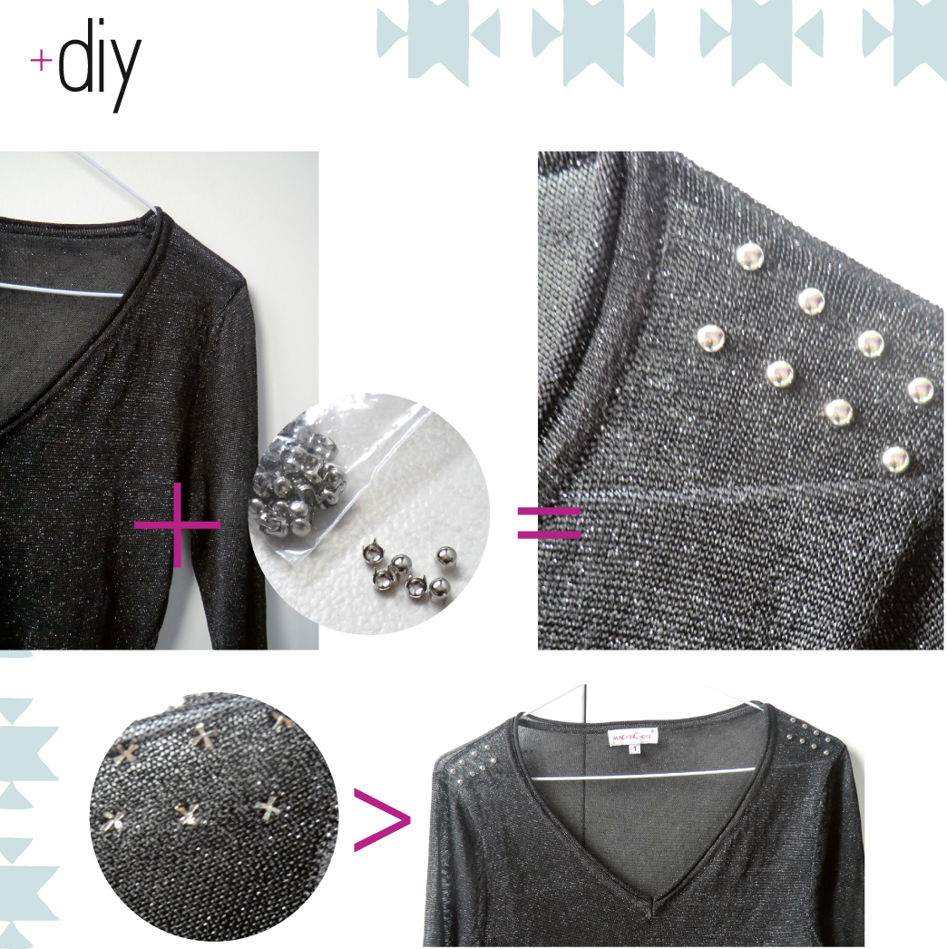 ID+DIY: Studded sweater
