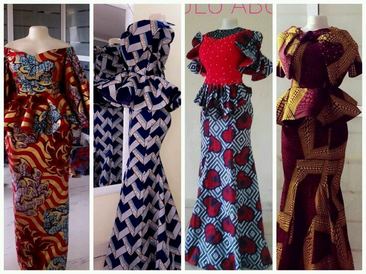 latest six pieces skirt and peplum top