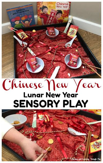 Chinese New Year Sensory Play #chinesenewyear #CNYsensoryplay #sensoryplay #preschool #earlyyears #learningthroughplay