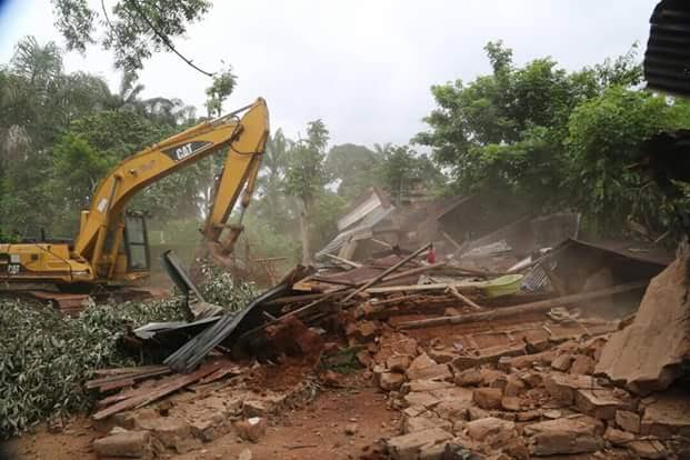 Image result for Abia govt demolishes more kidnappers hideout