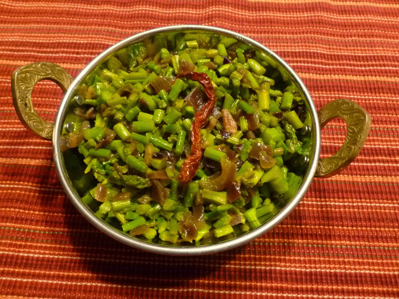 Indian Food Asparagus chi Bhaaji