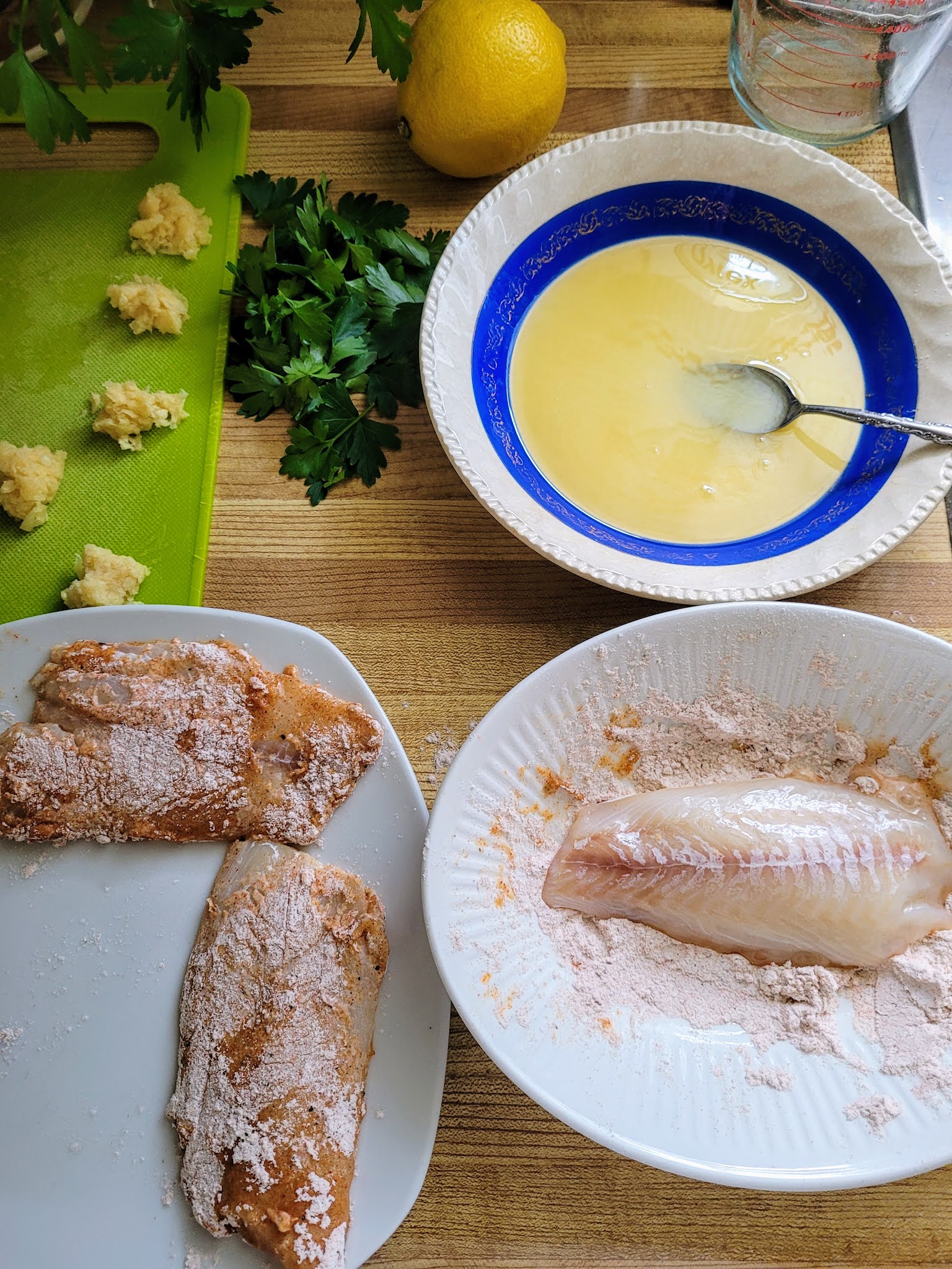 Hot and Cold Running Mom Just my Stuff Lemon and Garlic Baked Haddock