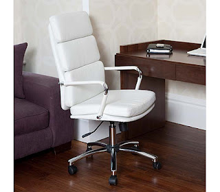 minimal designed white office chair