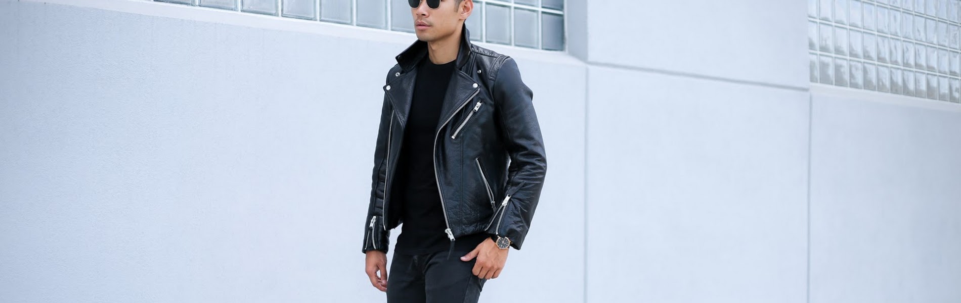 leather jacket and timberland boots