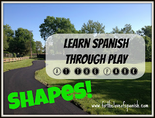 Learn Spanish through Play: AT THE PARK // Shapes! w/ FREE PRINTABLE