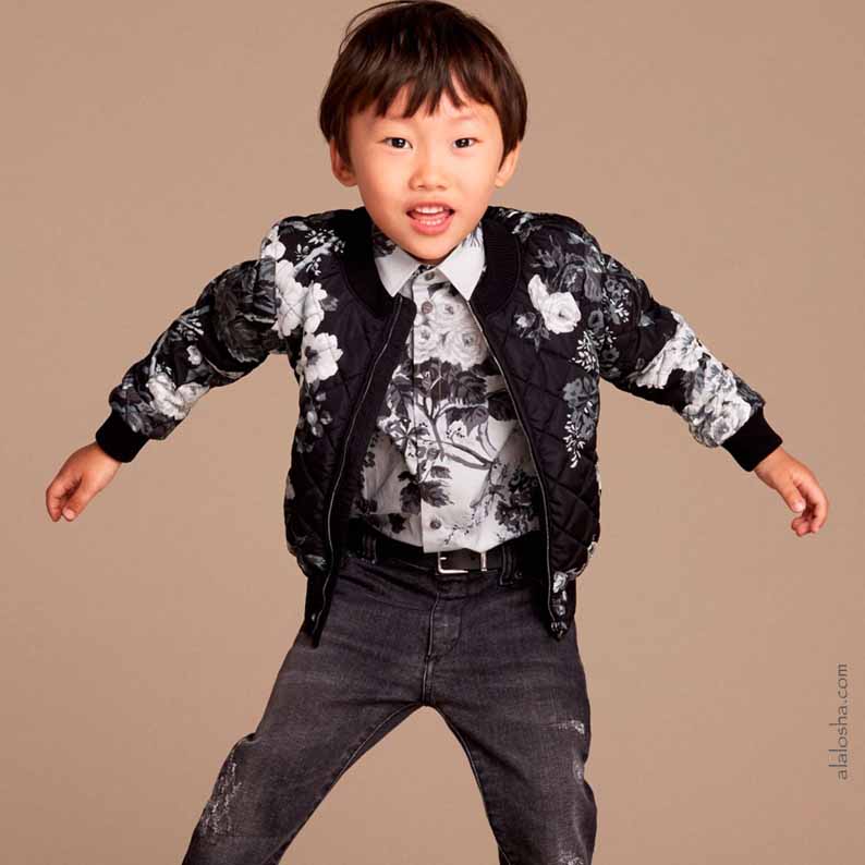 Must Have of the Day: Boys light grey floral print shirt & Boys Black ...