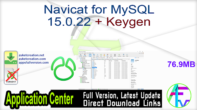 Navicat for MySQL 15.0.22 + Keygen