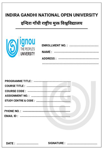 ignou new update for assignment submission