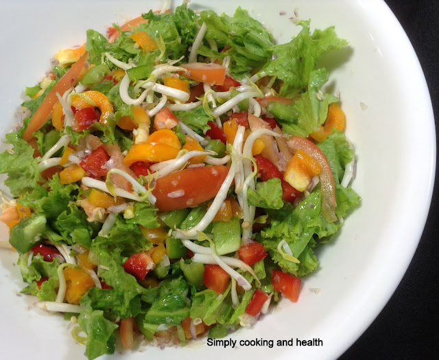 Simply Cooking and Health Colourful Bell pepper salad with sesame oil
