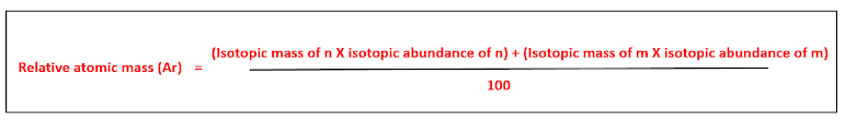 formula of relative atomic mass