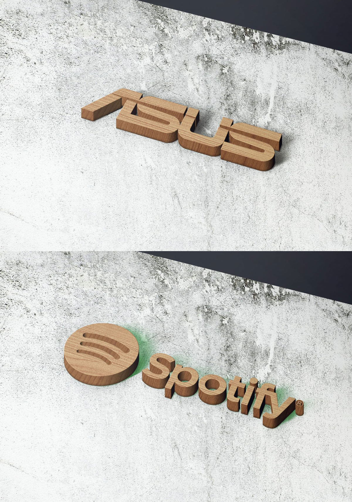 3D Wood Logo Mockup PSD Template 2 3D Wood Logo Mockup PSD Template Download