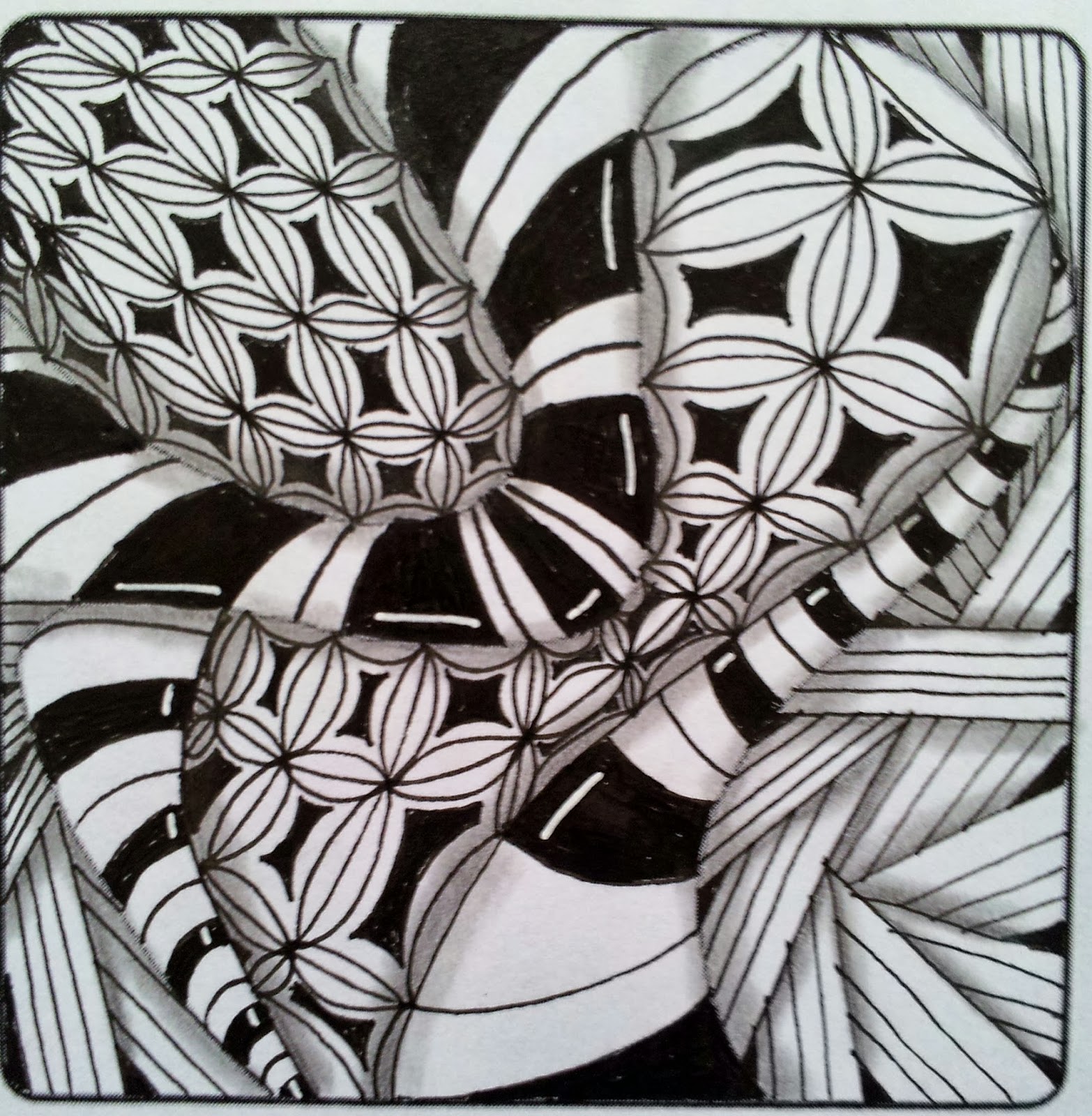 Abstract Tangle Patterns Tickled To Tangle: September 2013