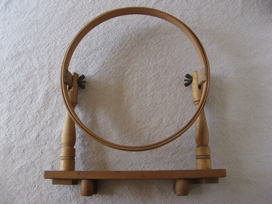 Gingham cherry antique hoop stand Gingham cherry antique hoop stand