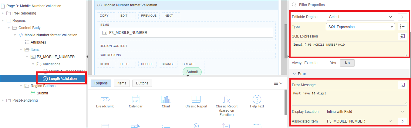 Mobile Number Format Validation in Oracle APEX - Javainhand Tutorial