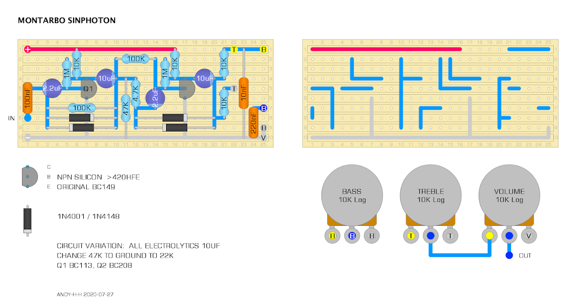 Guitar Effects - Vero - Point to Point - Tag Board Layouts: MONTARBO